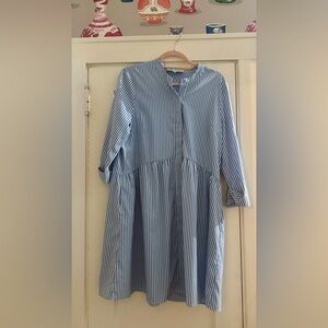 Blue and white striped short dress. Versatile and just plain fun! By TUCKERNUCK